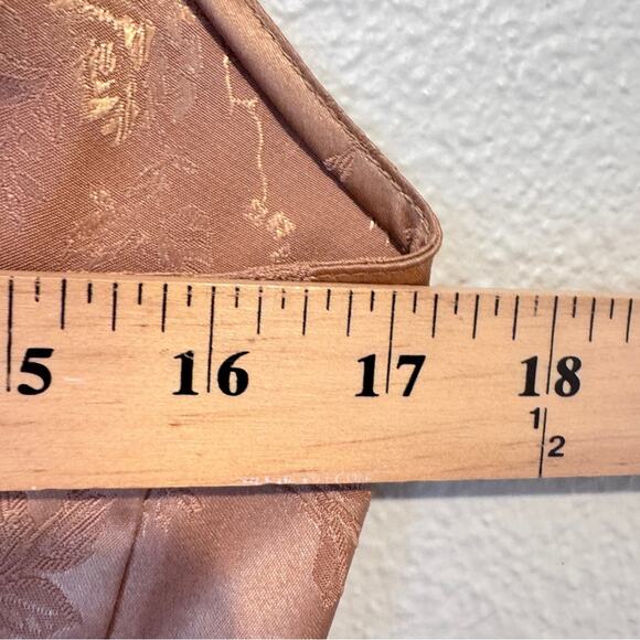 Vintage Victoria Secret 90s Gold Slip Mini Dress Womens M Corset Back Floral Y2K - Picture 10 of 12